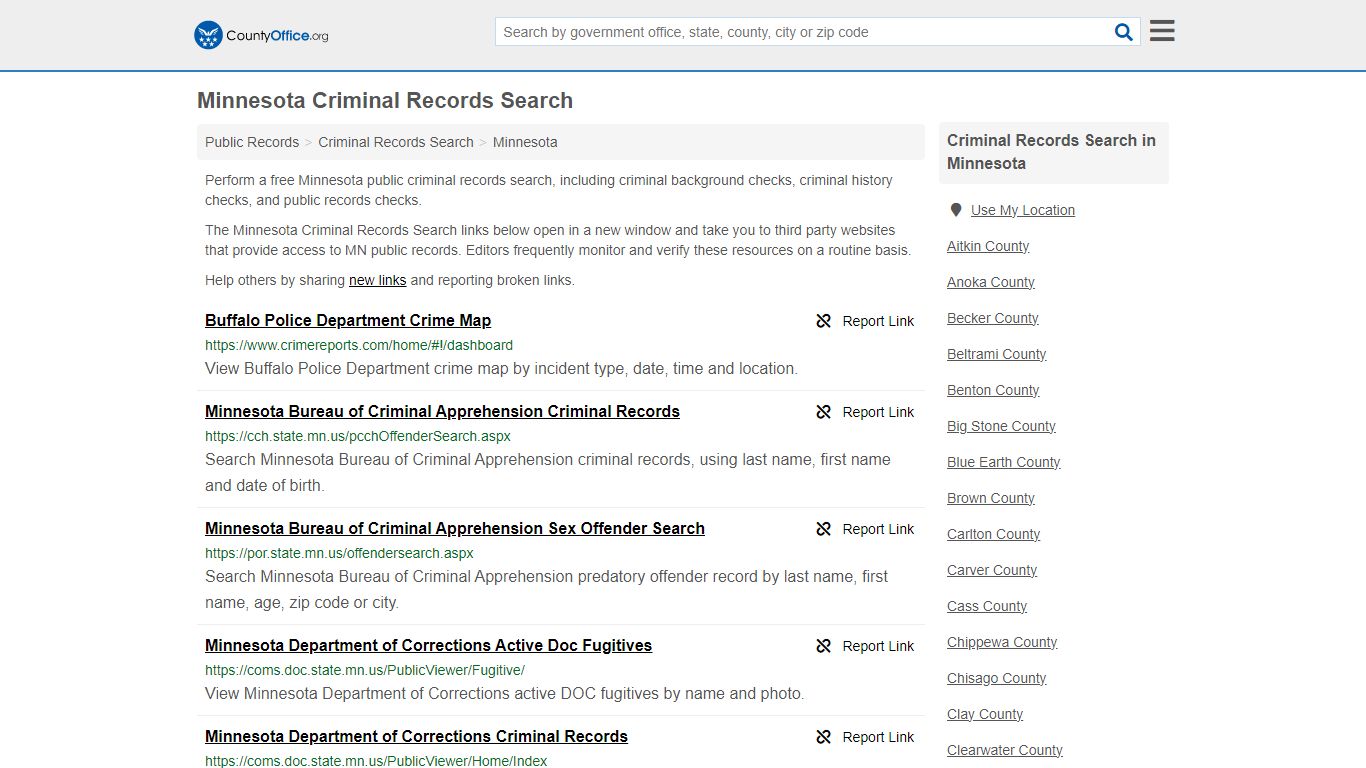 Criminal Records Search - Minnesota (Arrests, Jails & Most Wanted Records)